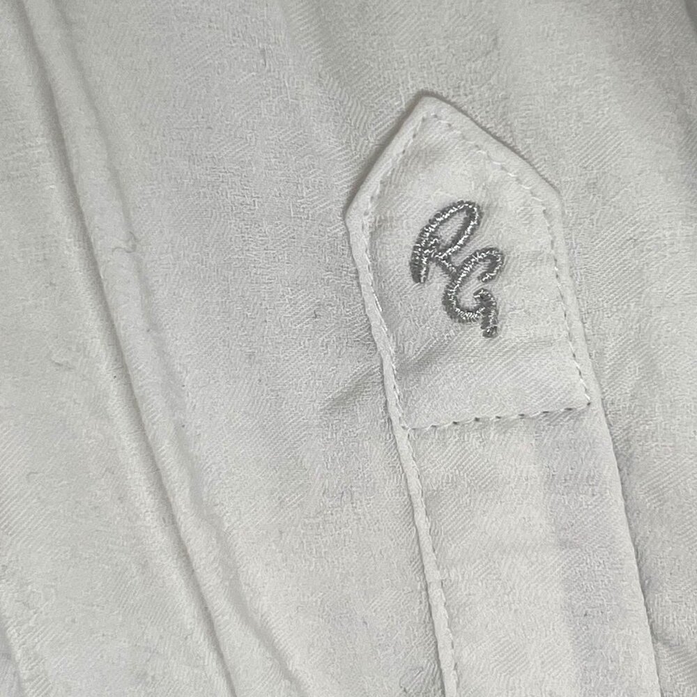 Robert Graham White Button Up LS Shirt Contrasting Collar Cuffs Classic - Picture 8 of 16